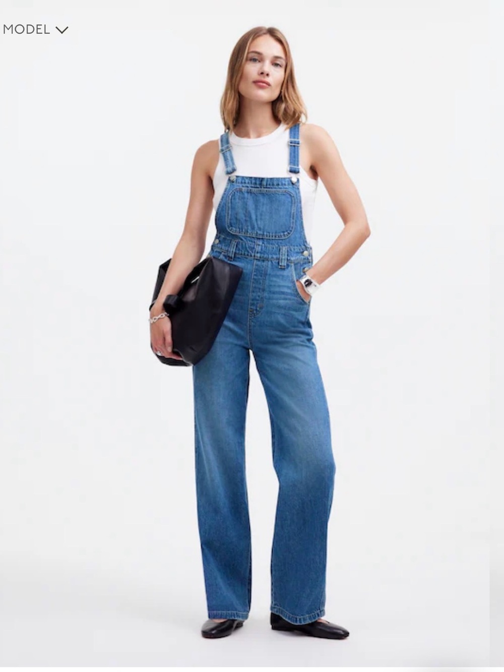 Madewell wide leg overalls noreen wash